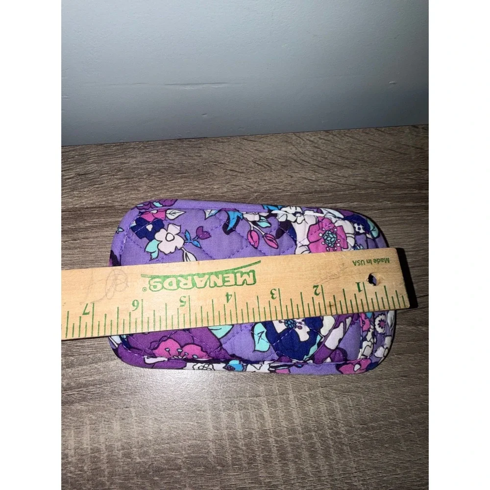 Vera Bradley Purple Floral Quilted Cotton Tech Case Glasses Pouch Accessory